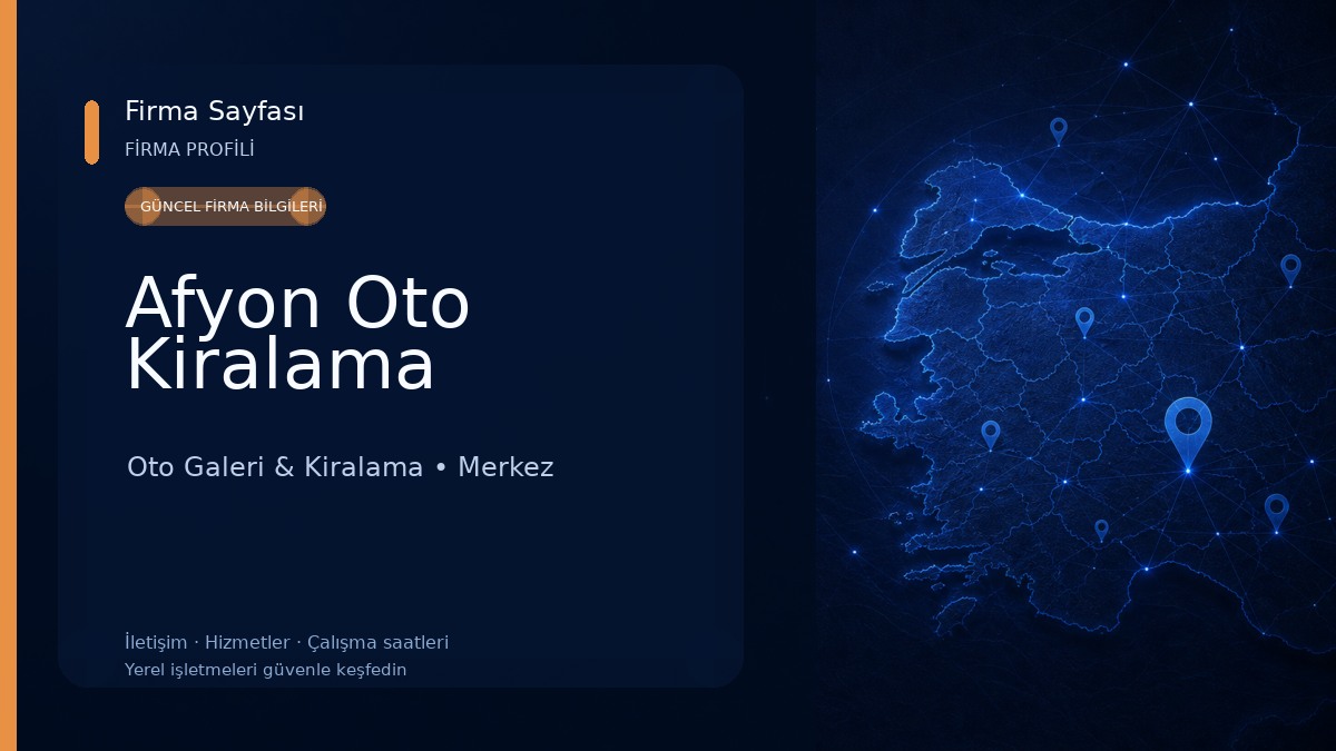 Afyon Oto Kiralama Oto Galeri & Kiralama