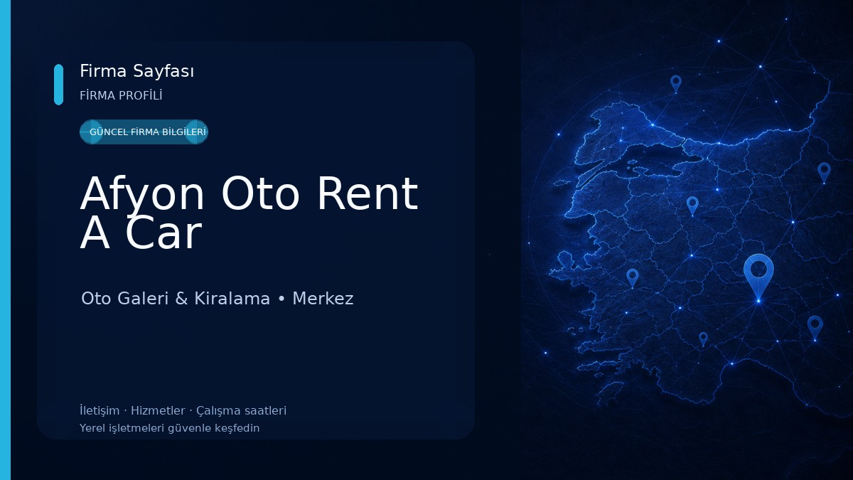 Afyon Oto Rent A Car Oto Galeri & Kiralama