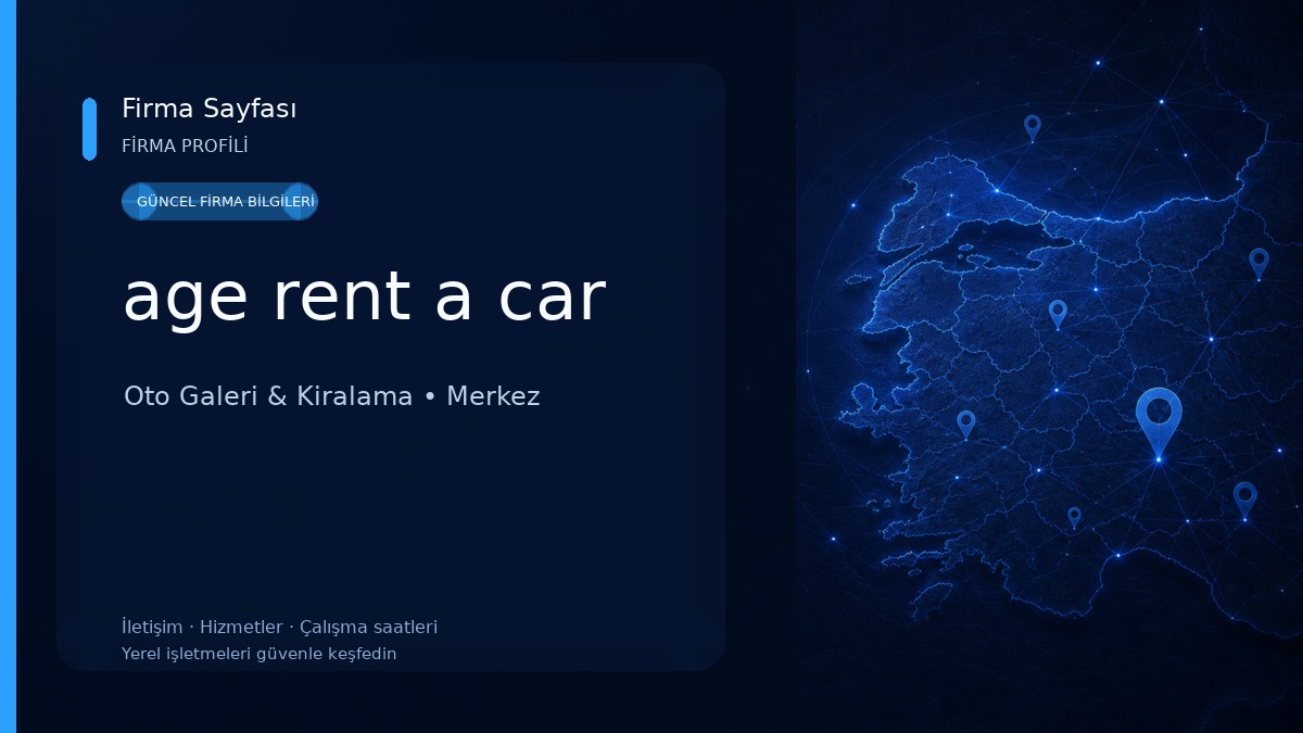 age rent a car Oto Galeri & Kiralama