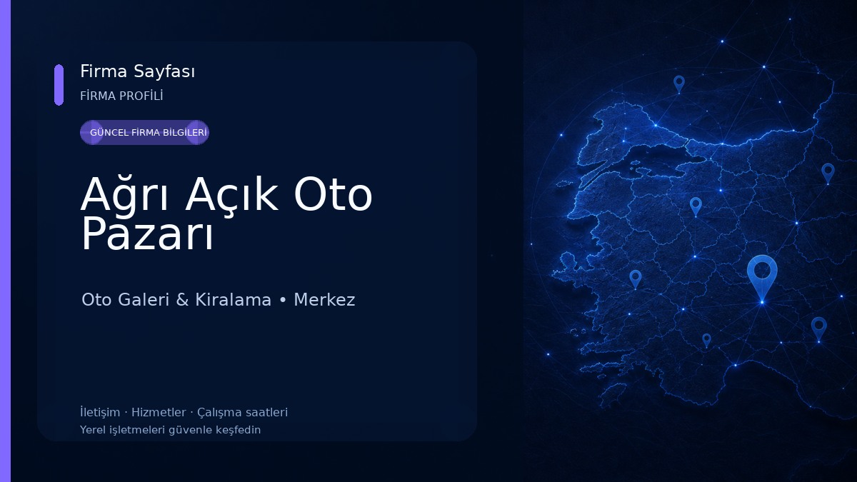 Ağrı Açık Oto Pazarı