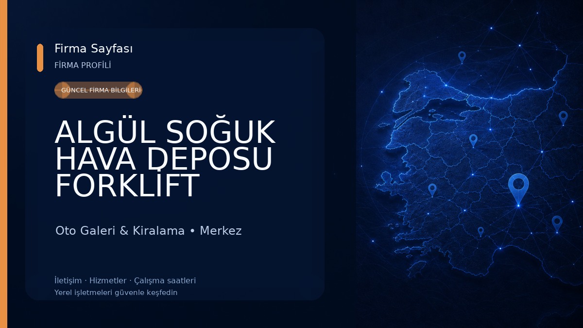 ALGÜL SOĞUK HAVA DEPOSU FORKLİFT PATATES BOYLAMACILIĞI