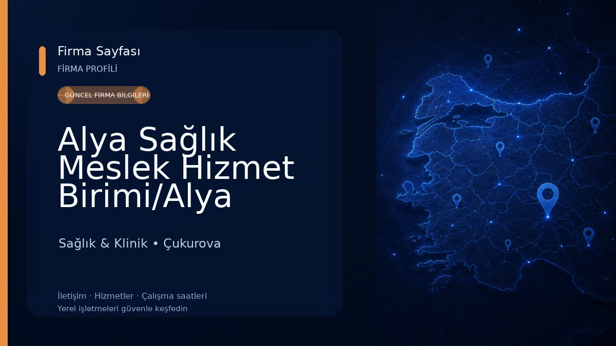 Alya Sağlık Meslek Hizmet Birimi/Alya Sağlık Kabini
