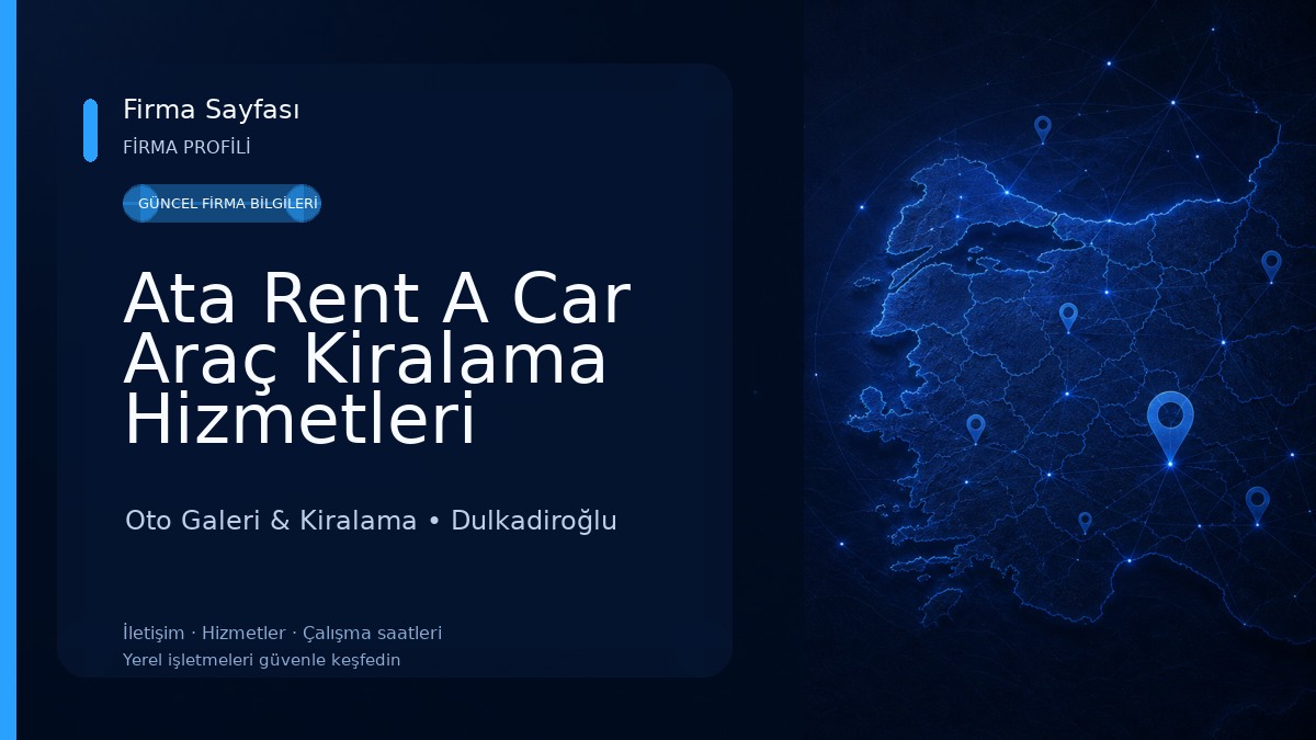 Ata Rent A Car Araç Kiralama Hizmetleri Oto Galeri & Kiralama