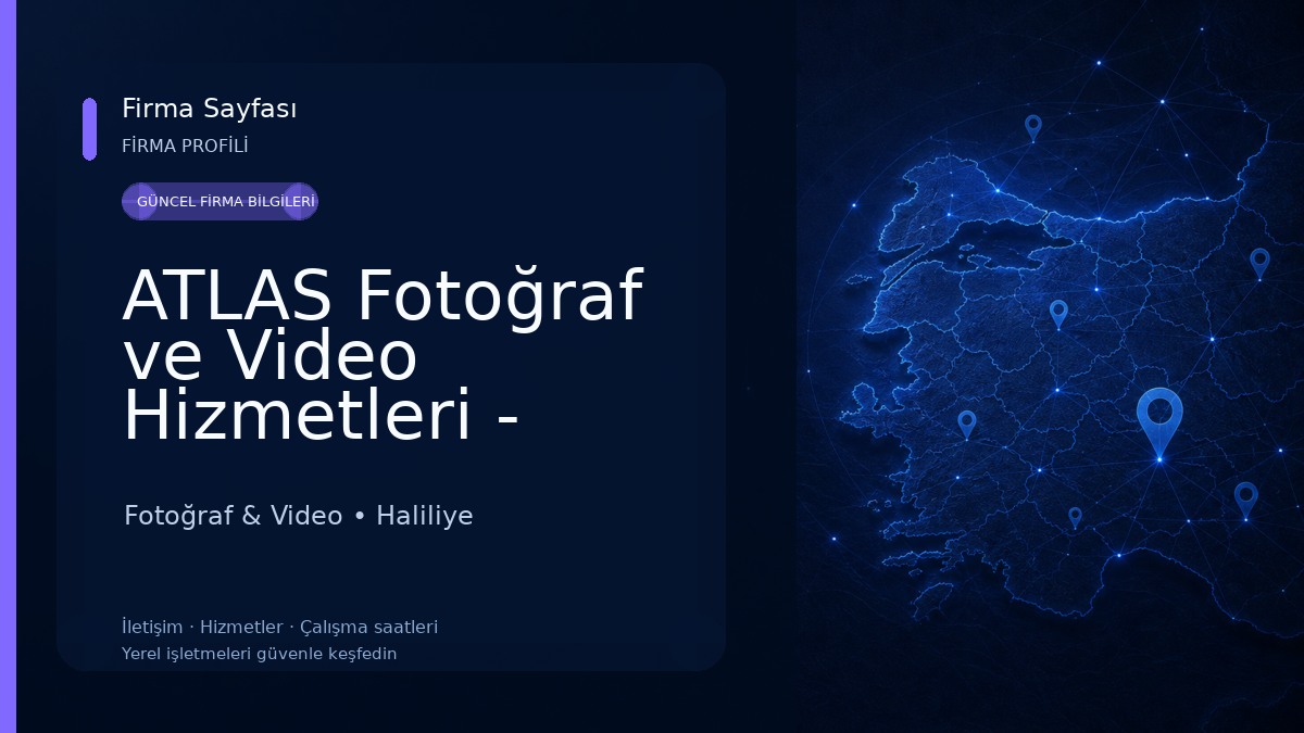 ATLAS Fotoğraf ve Video Hizmetleri - Şanlıurfa Düğün Fotoğrafçısı ve Biyometrik Çekim Noktası 