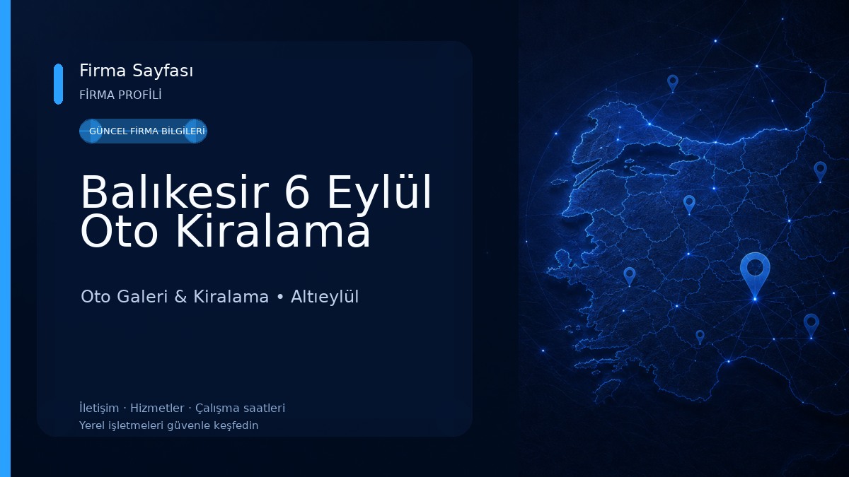 Balıkesir 6 Eylül Oto Kiralama