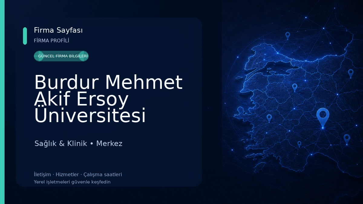 Burdur Mehmet Akif Ersoy Üniversitesi Teknik Bilimler Meslek Yüksekokulu Sağlık & Klinik