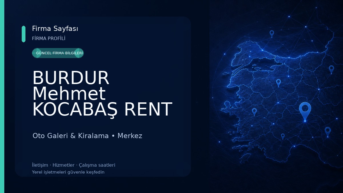 BURDUR Mehmet KOCABAŞ RENT A CAR OTO KİRALAMA Oto Galeri & Kiralama