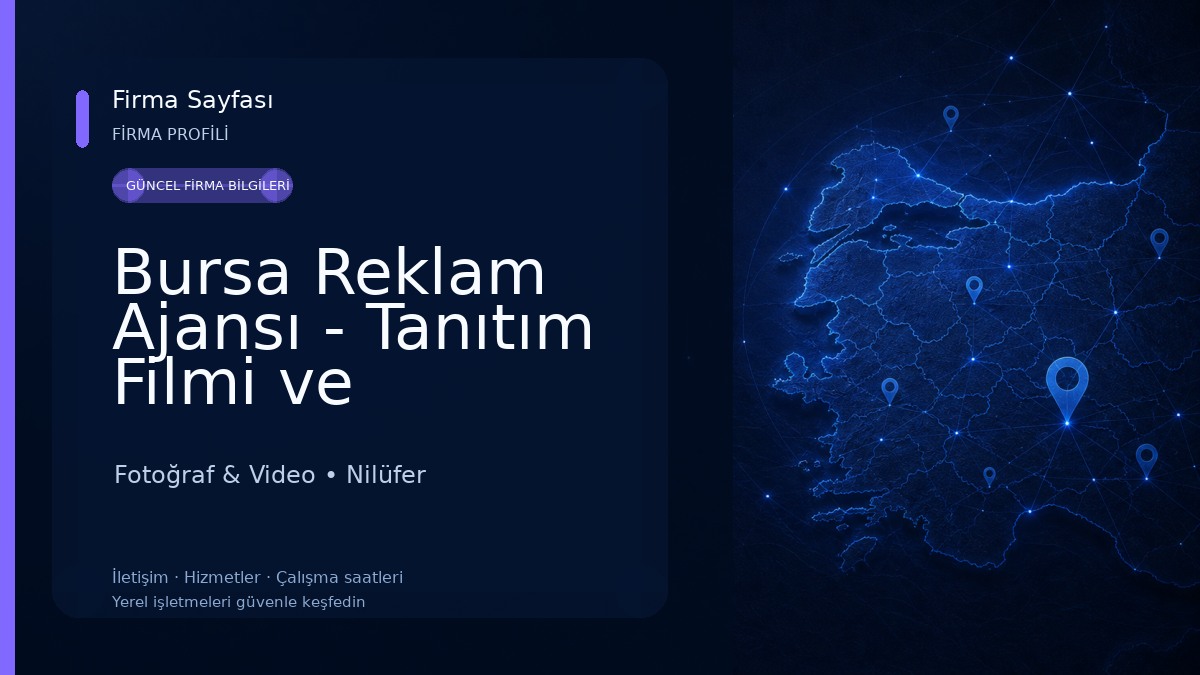 Bursa Reklam Ajansı - Tanıtım Filmi ve Prodüksiyon Hizmetleri - Yüksek Kare Film 