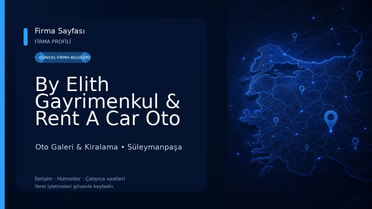 By Elith Gayrimenkul & Rent A Car Oto Alım Satım LTD.ŞTİ 