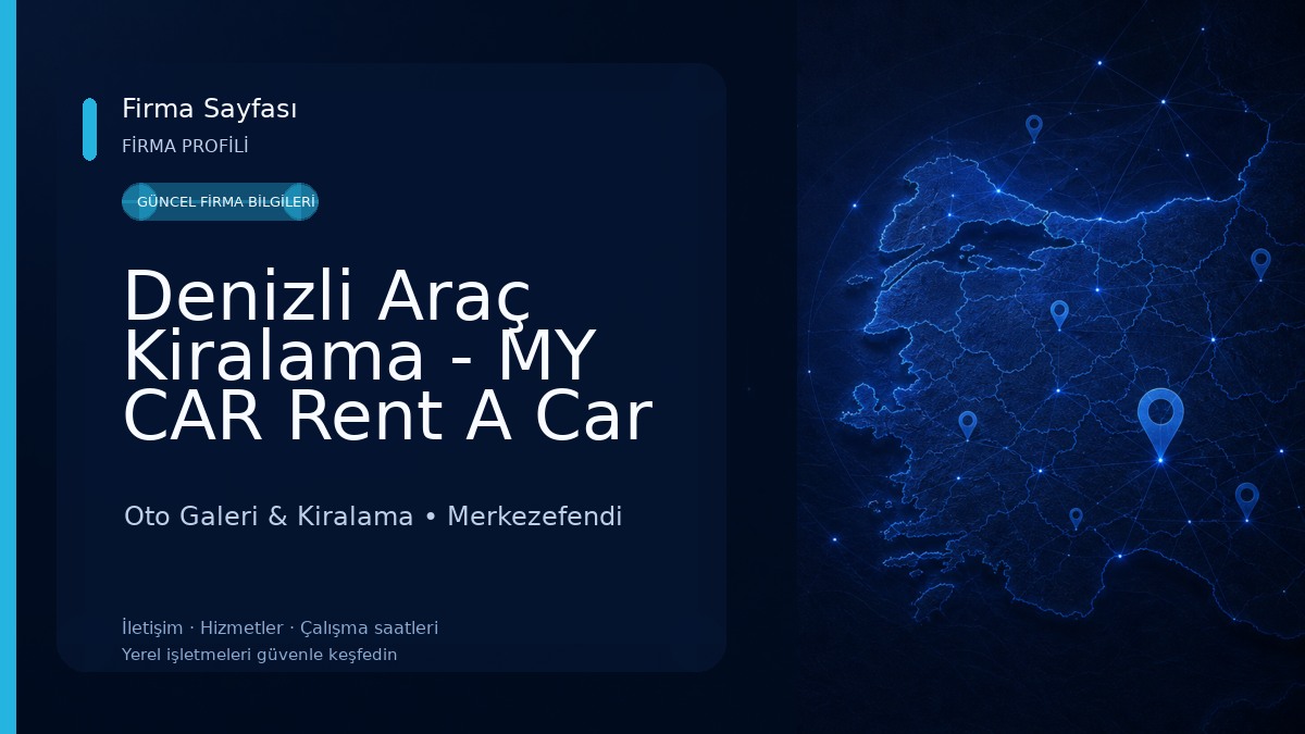 Denizli Araç Kiralama - MY CAR Rent A Car Denizli 