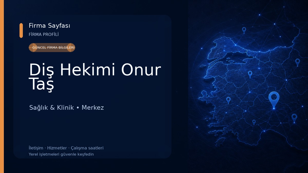 Diş Hekimi Onur Taş 
