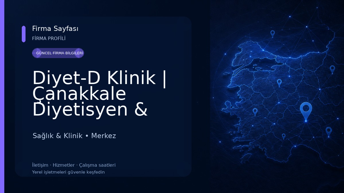 Diyet-D Klinik | Çanakkale Diyetisyen & Biorezonans Terapi Merkezi
