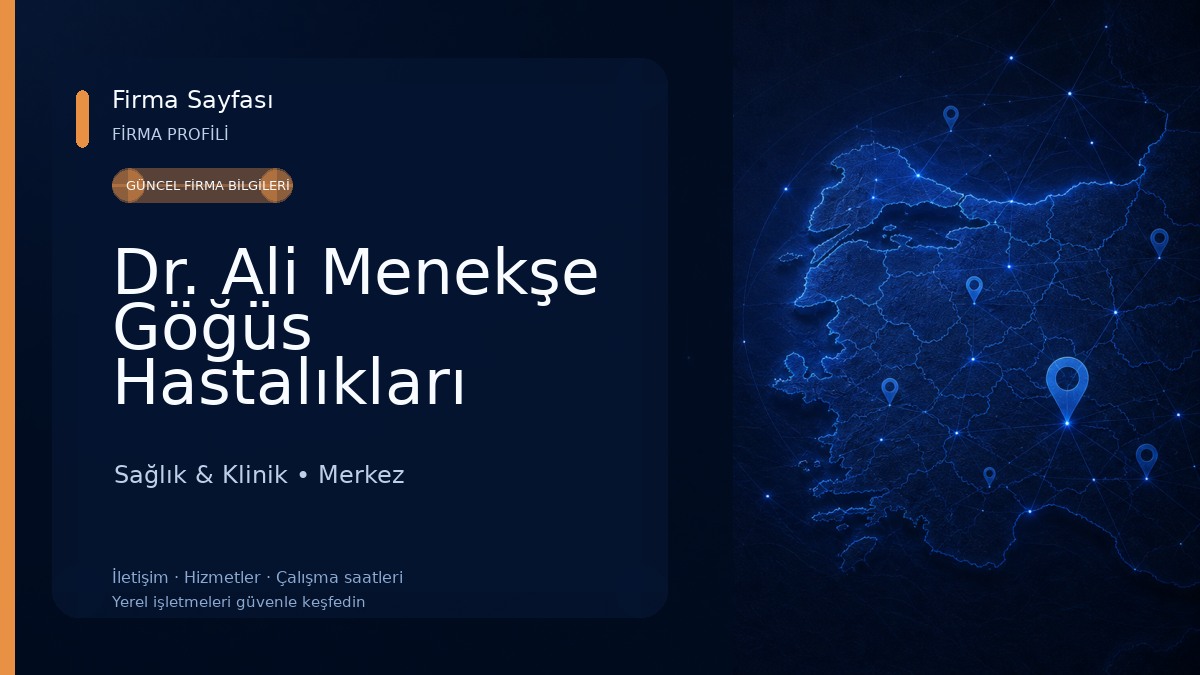 Dr. Ali Menekşe Göğüs Hastalıkları Hastanesi Sağlık & Klinik