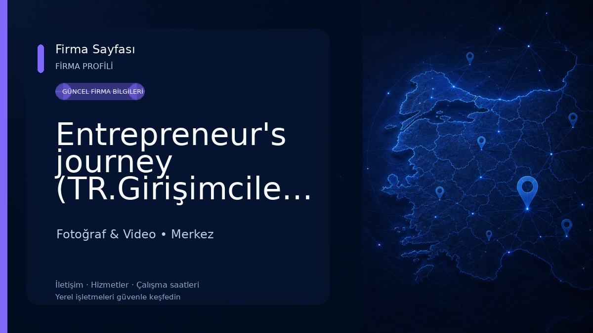 Entrepreneur's journey (TR.GirişimcilerinYolculuğu) Fotoğraf & Video