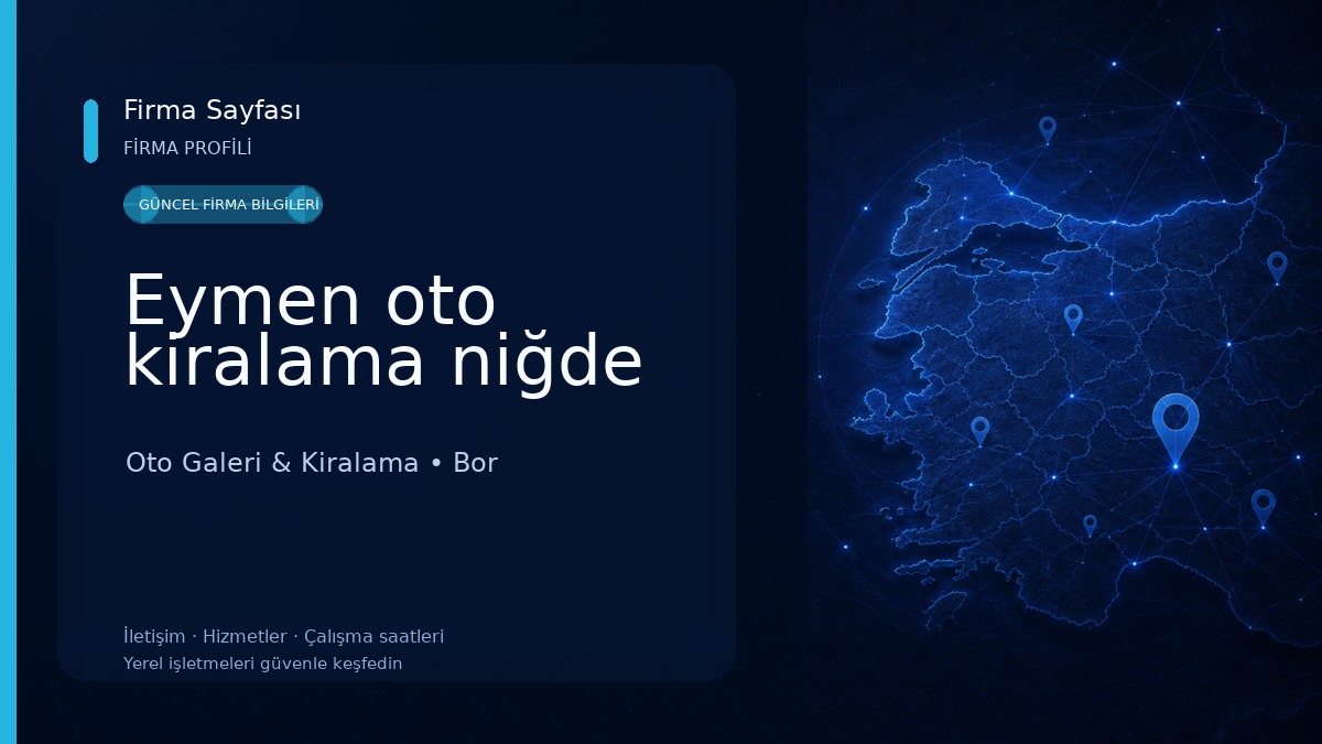 Eymen oto kiralama niğde