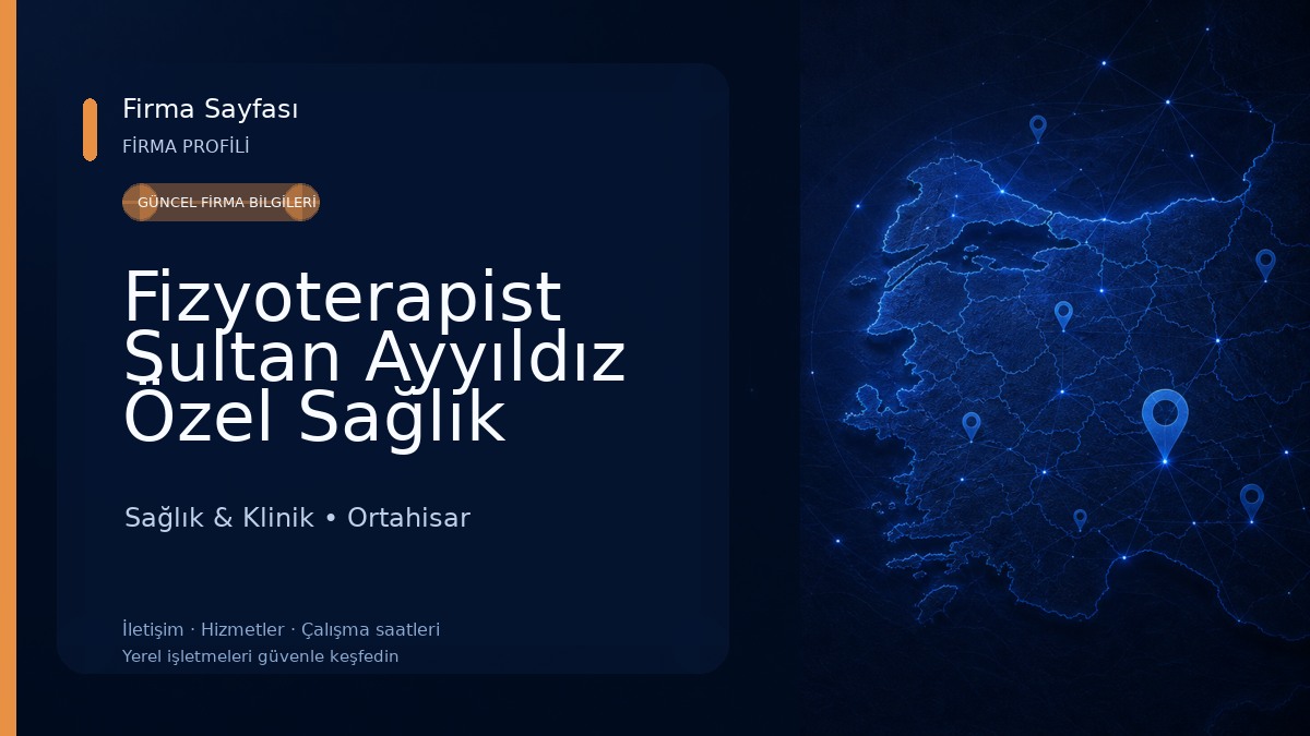 Fizyoterapist Sultan Ayyıldız Özel Sağlık Meslek Hizmet Birimi Sağlık & Klinik
