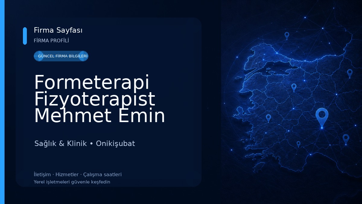 Formeterapi Fizyoterapist Mehmet Emin Sığındım Sağlık & Klinik