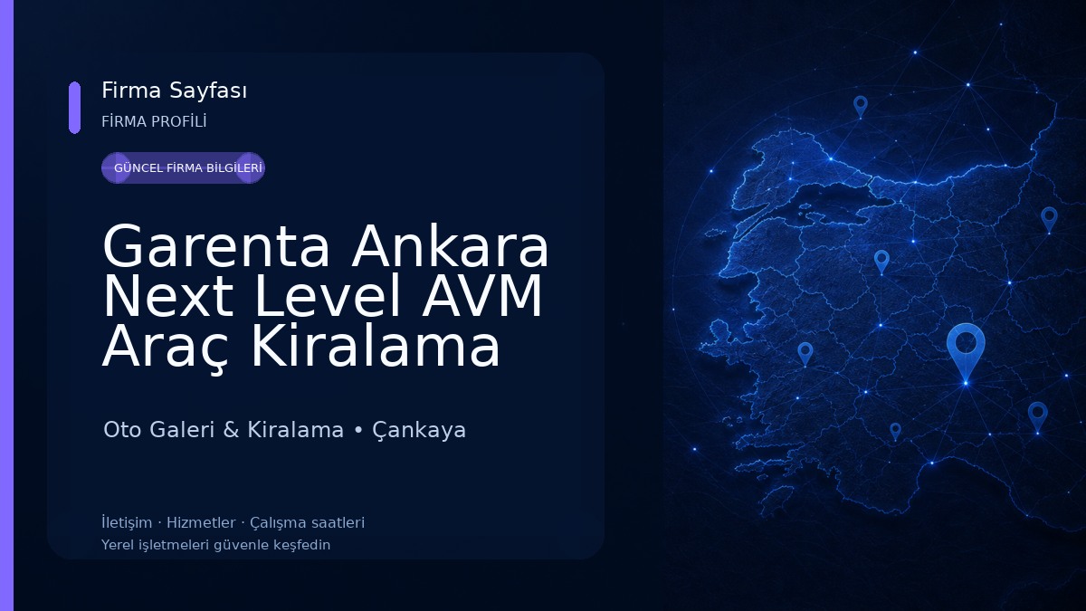 Garenta Ankara Next Level AVM Araç Kiralama