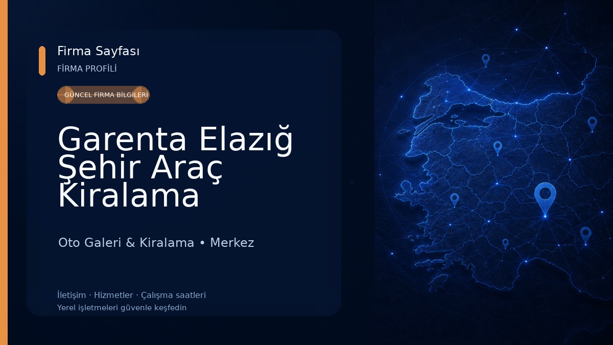 Garenta Elazığ Şehir Araç Kiralama