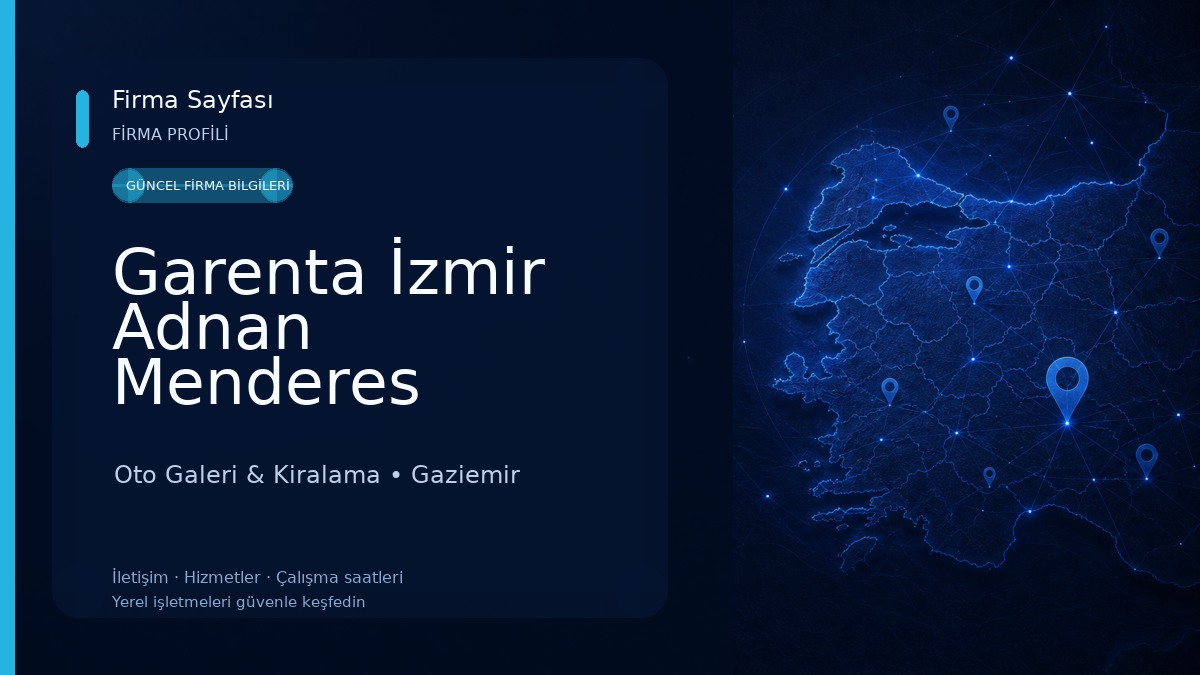 Garenta İzmir Adnan Menderes Havalimanı Araç Kiralama Oto Galeri & Kiralama