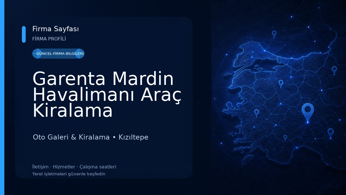 Garenta Mardin Havalimanı Araç Kiralama Oto Galeri & Kiralama