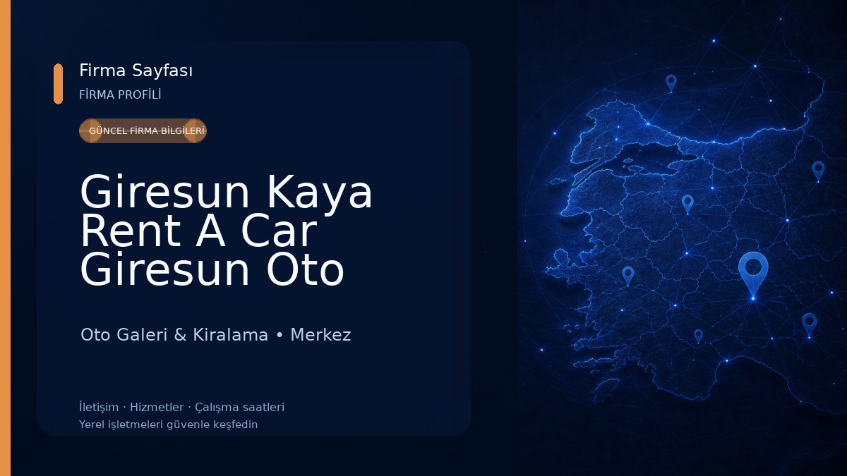 Giresun Kaya Rent A Car Giresun Oto Kiralama Oto Galeri & Kiralama
