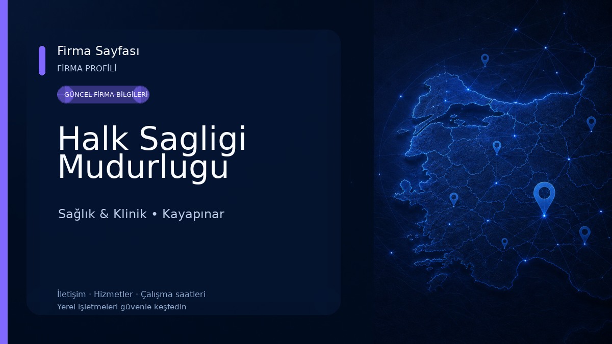 Halk Sagligi Mudurlugu Sağlık & Klinik