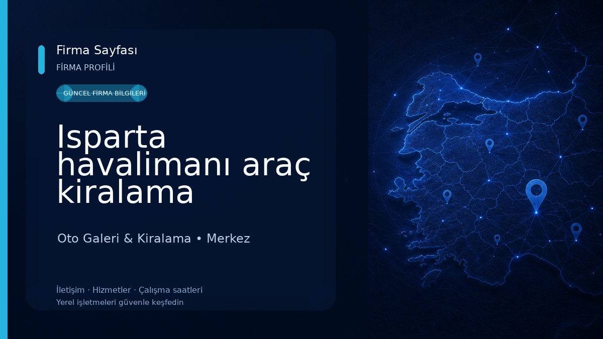 Isparta havalimanı araç kiralama Oto Galeri & Kiralama