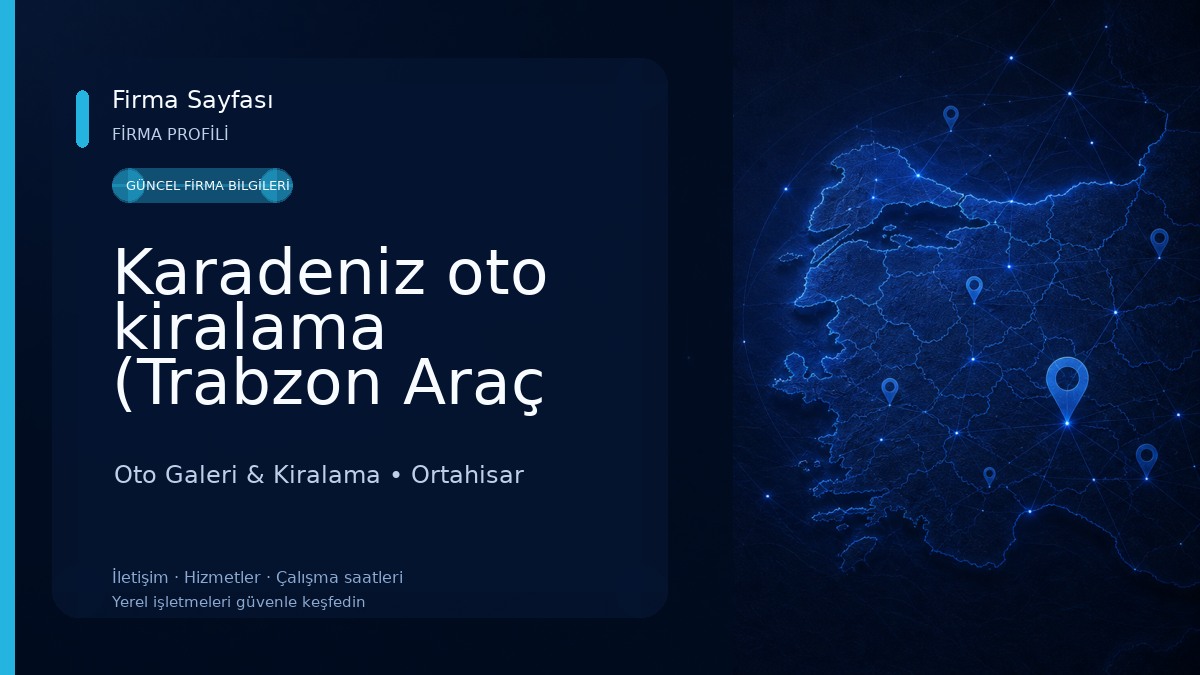 Karadeniz oto kiralama (Trabzon Araç Kiralama)