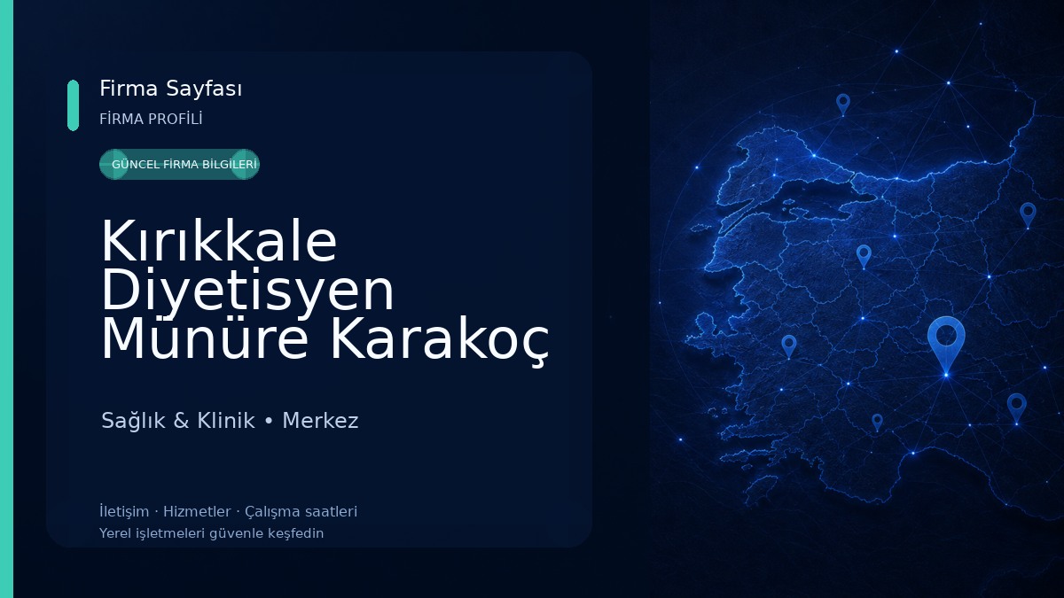 Kırıkkale Diyetisyen Münüre Karakoç Özel Sağlık Meslek Hizmet Birimi Sağlık & Klinik