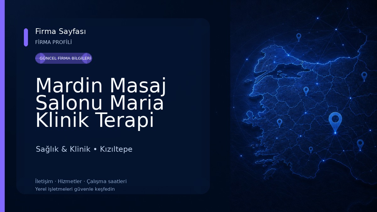 Mardin Masaj Salonu Maria Klinik Terapi Merkezi Sağlık & Klinik
