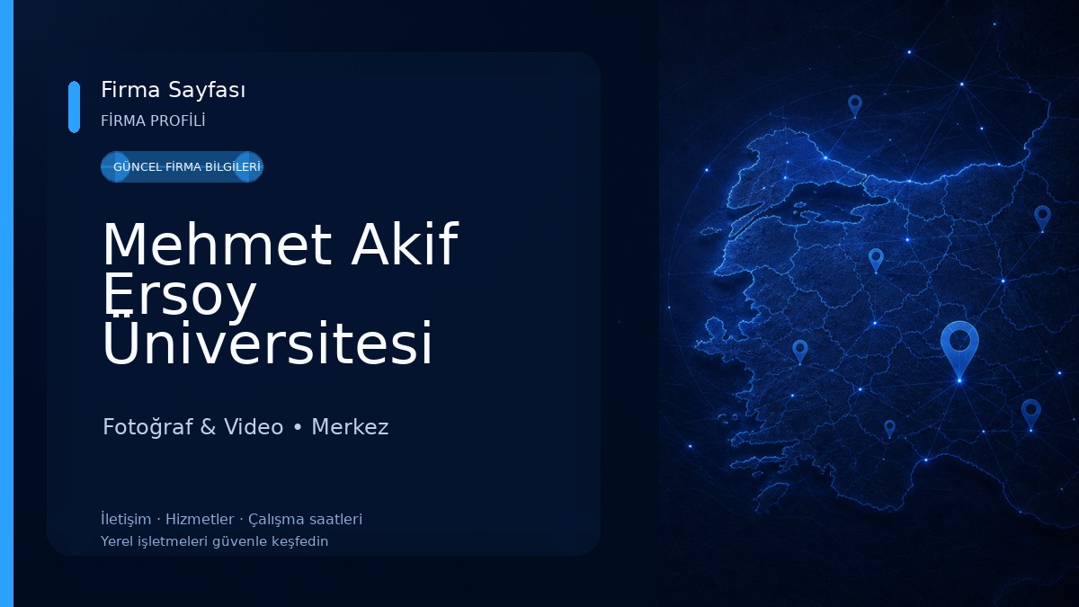 Mehmet Akif Ersoy Üniversitesi Kurumsal İletişim Uygulama ve Araştırma Merkezi Fotoğraf & Video