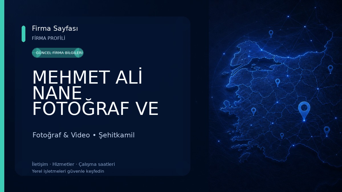 MEHMET ALİ NANE FOTOĞRAF VE VIDEO Fotoğraf & Video