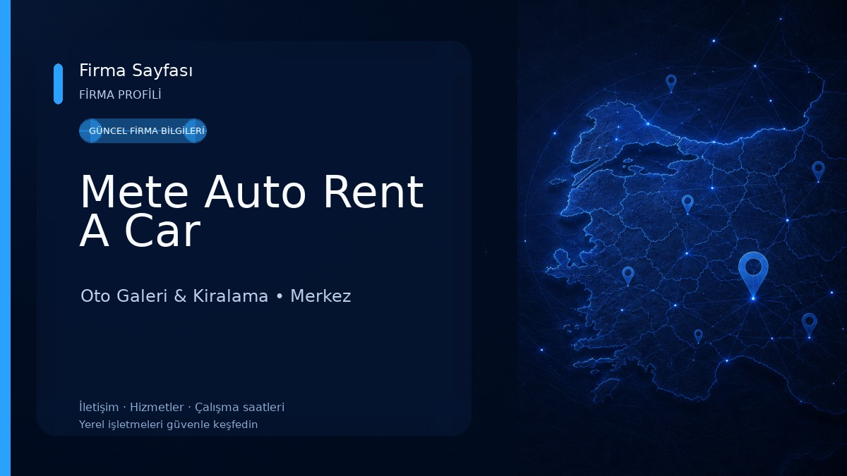 Mete Auto Rent A Car Oto Galeri & Kiralama
