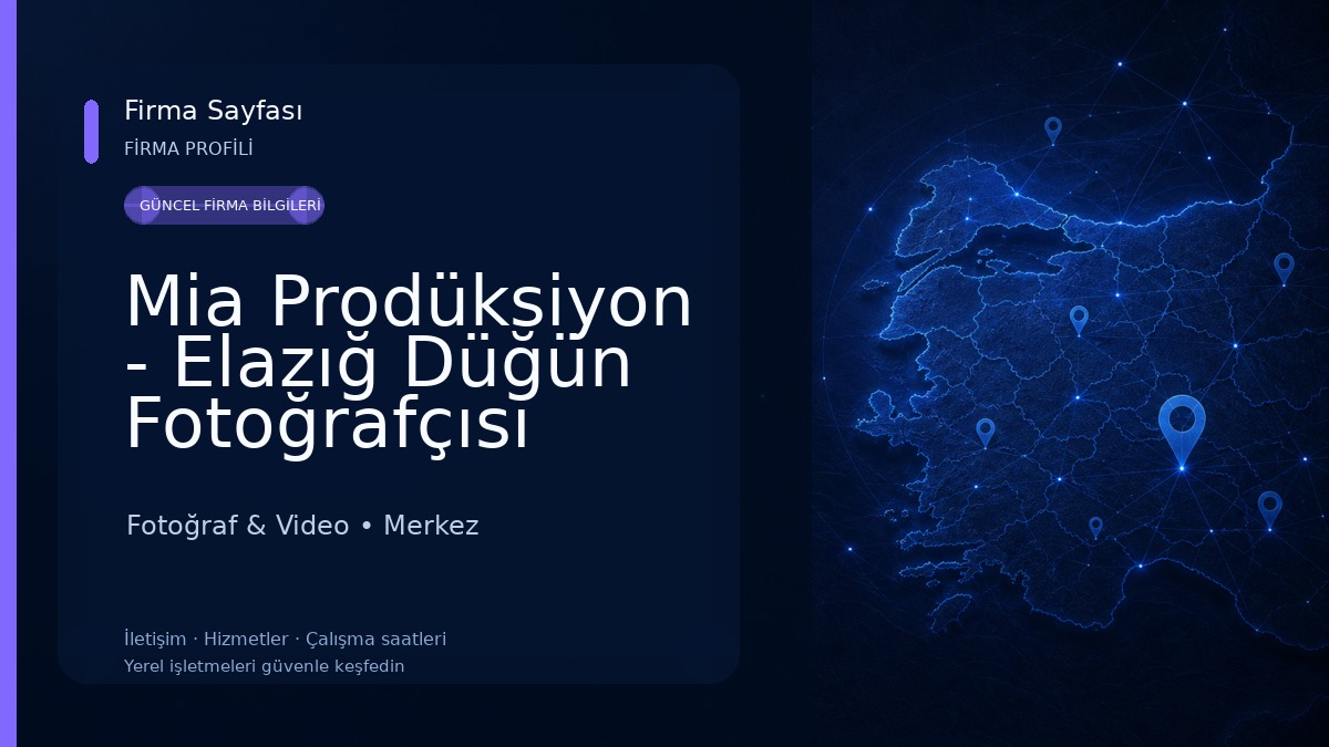Mia Prodüksiyon - Elazığ Düğün Fotoğrafçısı Fotoğraf & Video