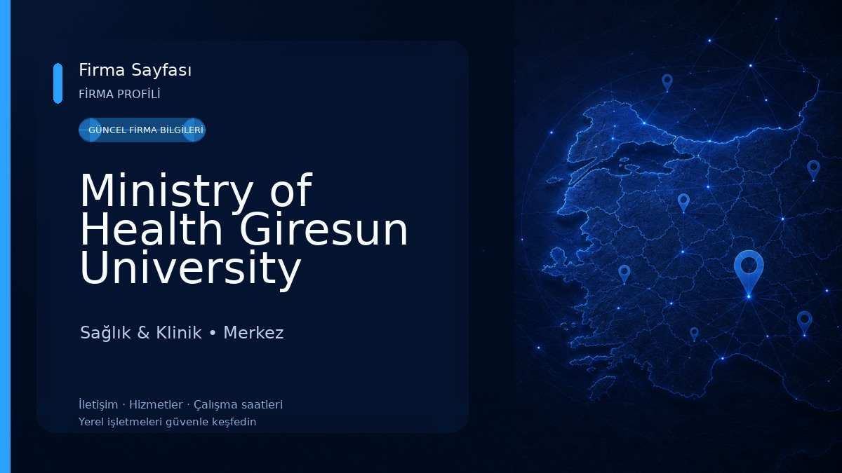 Ministry of Health Giresun University Obstetrics and Pediatric Diseases Training and Research Hospital Sağlık & Klinik