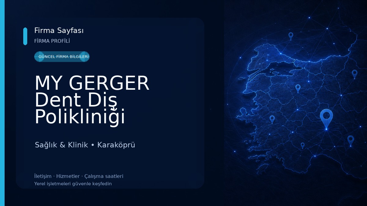 MY GERGER Dent Diş Polikliniği Şanlıurfa Sağlık & Klinik