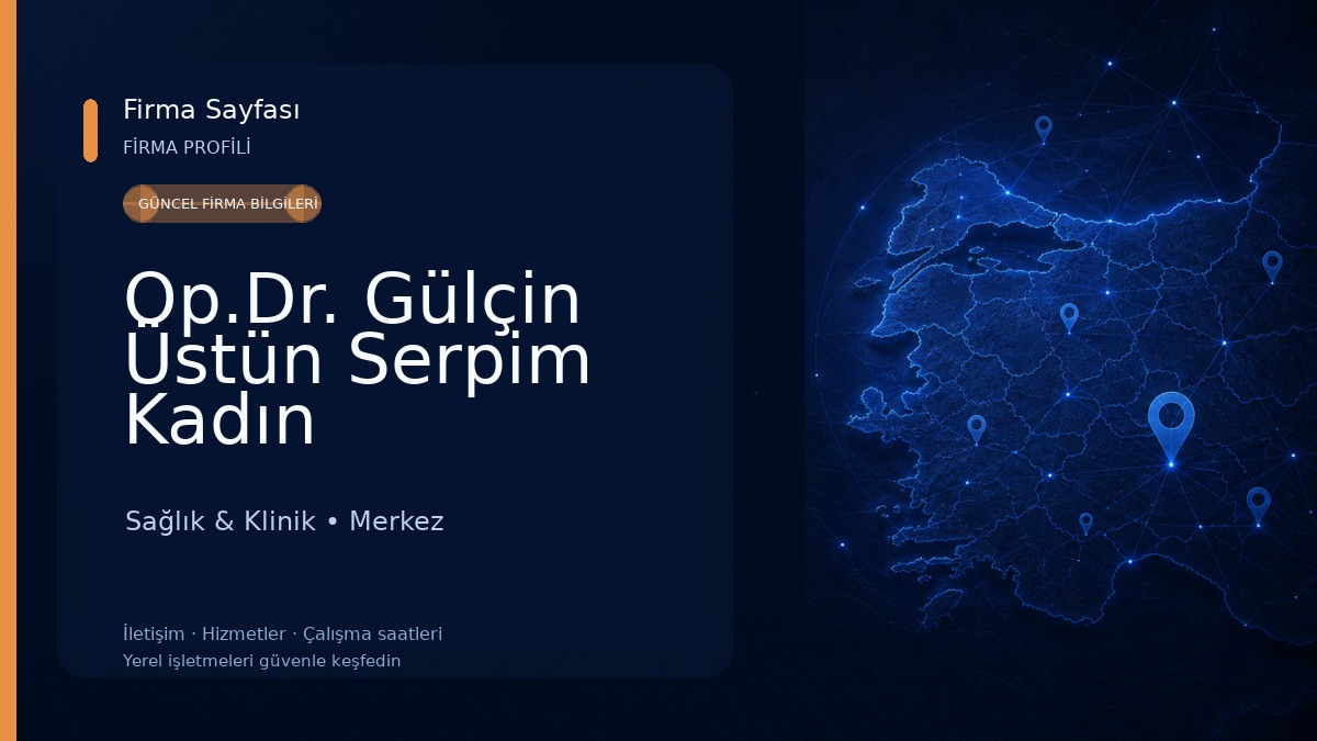 Op.Dr. Gülçin Üstün Serpim Kadın Hastalıkları ve Doğum Kliniği Sağlık & Klinik
