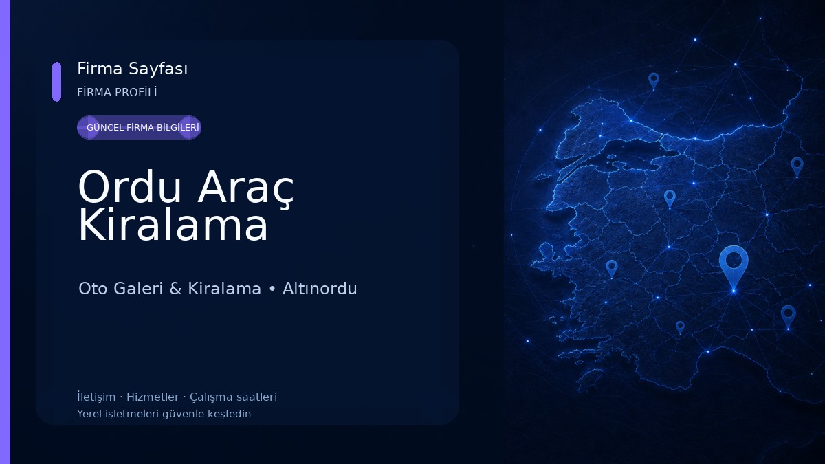 Ordu Araç Kiralama