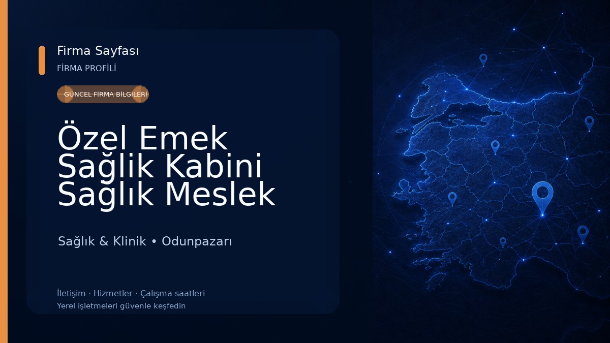 Özel Emek Sağlik Kabini Sağlık Meslek Hizmet Birimi Hemşire Ecrin Eruysal