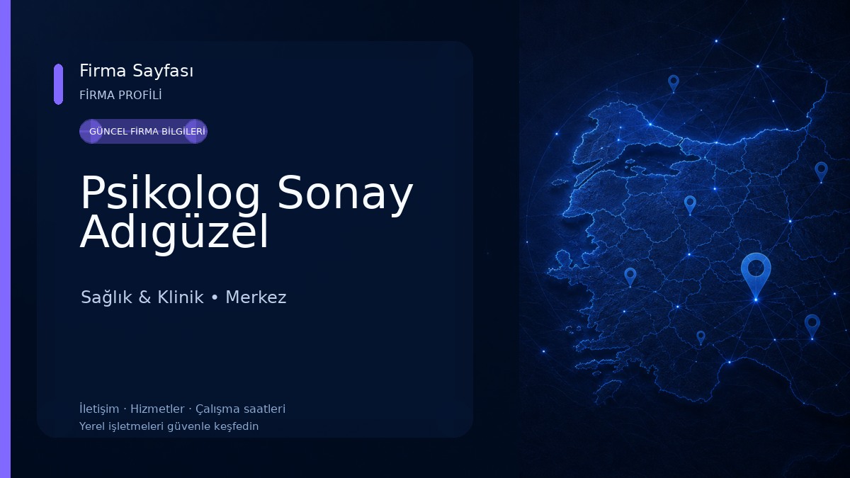 Psikolog Sonay Adıgüzel 
