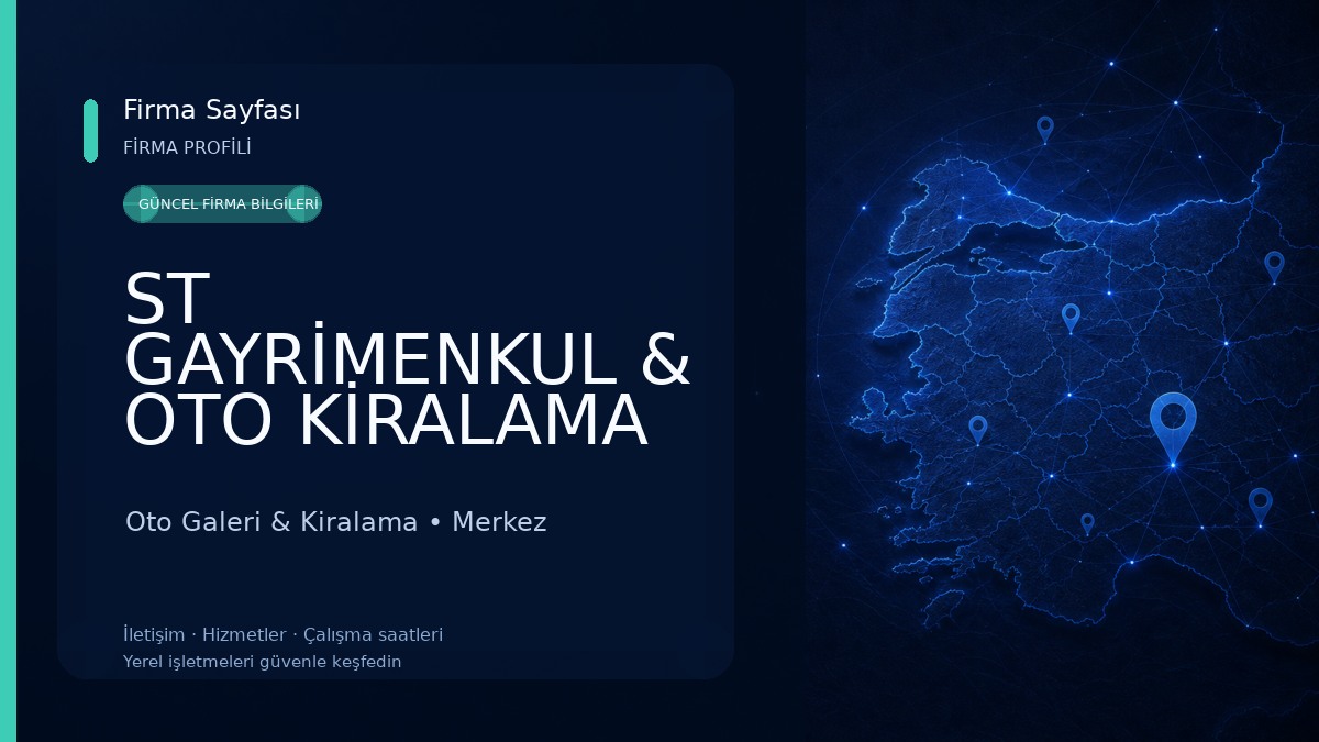 ST GAYRİMENKUL & OTO KİRALAMA Oto Galeri & Kiralama