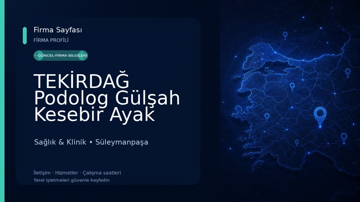 TEKİRDAĞ Podolog Gülşah Kesebir Ayak Sağlığı ve Bakım Merkezi Sağlık & Klinik