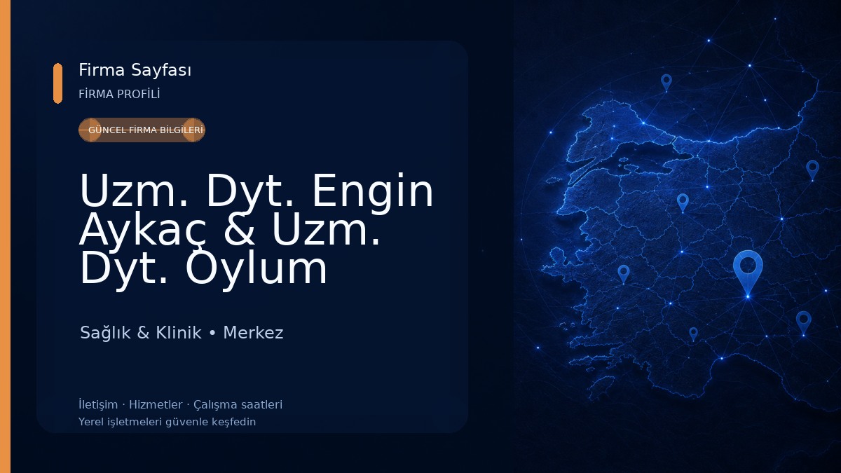 Uzm. Dyt. Engin Aykaç & Uzm. Dyt. Oylum Aykaç | Edirne Diyetisyen Sağlık & Klinik