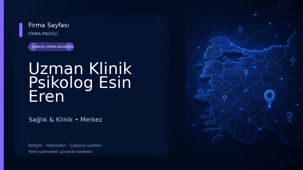 Uzman Klinik Psikolog Esin Eren Sağlık & Klinik