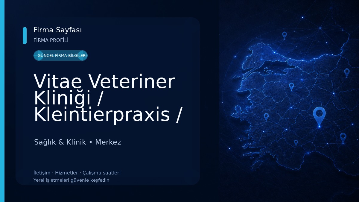 Vitae Veteriner Kliniği / Kleintierpraxis / Pet Clinic